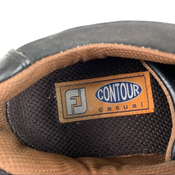 Footjoy I Contour Casuals I Spikeless I  Black Leather I Golf Shoes - Picture 4 of 7